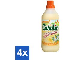 Carolin - Vloerreinigingsmiddel - Vloerreiniger met Marseillezeep - Oranje Bloesem - 1 L - Voordeelverpakking - 4 stuks