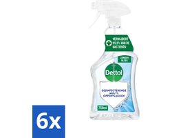 Dettol - Allesreiniger - Spray - Zonder Bleek - Perfecte Hygiëne - 750ml - Voordeelverpakking - 6 stuks