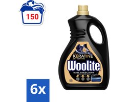 Woolite Dark - Vloeibaar Wasmiddel - Met Keratine - Donkere & Denim Was - 25 Wasbeurten - 1,5L - Voordeelverpakking - 6 stuks