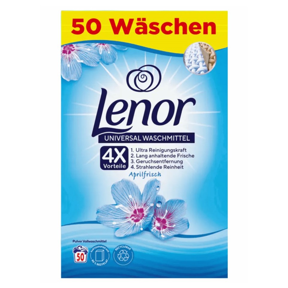 Lenor - Wasmiddel - Waspoeder - April Fresh - 50Wb/3250g