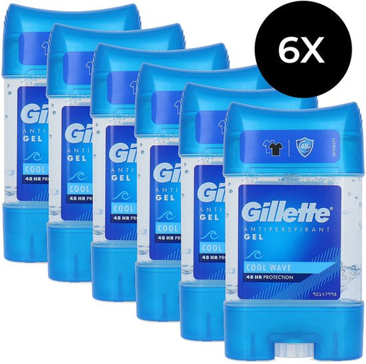 Gillette Cool Wave Deo Stick - 6 x 70 ml