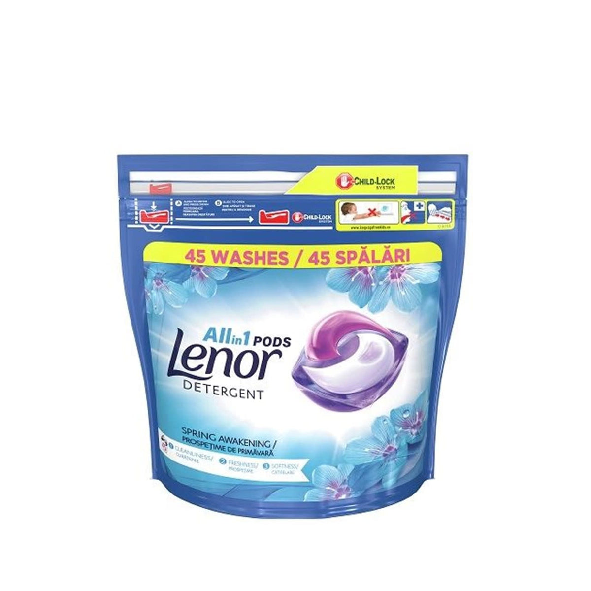 Lenor All in 1 Pods - Wasmiddel - Pods - Spring Awakening - 45Wb/1129,5g