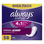 Always - Inlegkruisjes - 2.5 Normal - Profresh - 4in1 Protection - 58 Stuks