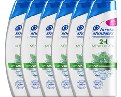 Head & Shoulders Menthol Fresh 2-in-1 - Voordeelverpakking 6 x 480 ml - Anti-roos Shampoo