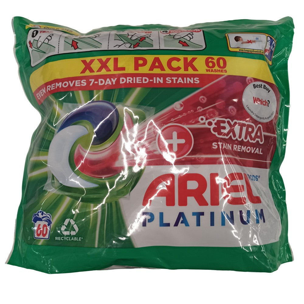 Ariel - Wasmiddel - Pods - All-in 1 Pods - Extra Stain Removal - 60Wb/1392g