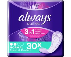 Always Dailies Normal Fresh & Protect 30 stuks - Inlegkruisjes