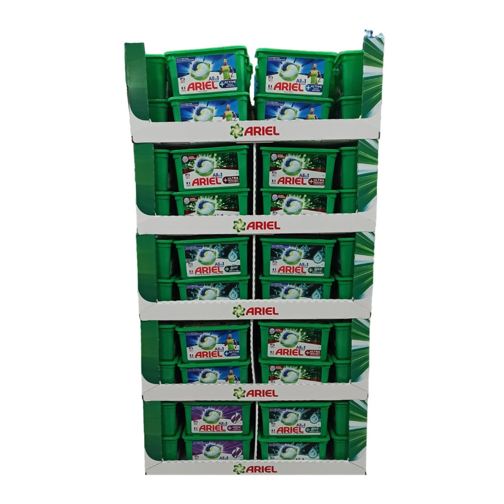 Ariel - Display - Wasmiddel Pods - 4 Assortimenten of 31 Pods - 140 Stuks