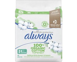 Always Maandverband Bio Cotton Protection Ultra Normal met Vleugels 11 stuks