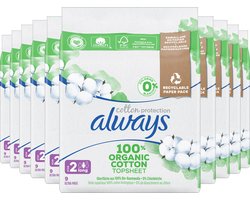 Always Cotton Protection - Long - Maandverband Met Vleugels - Voordeelverpakking 10 x 9 stuks