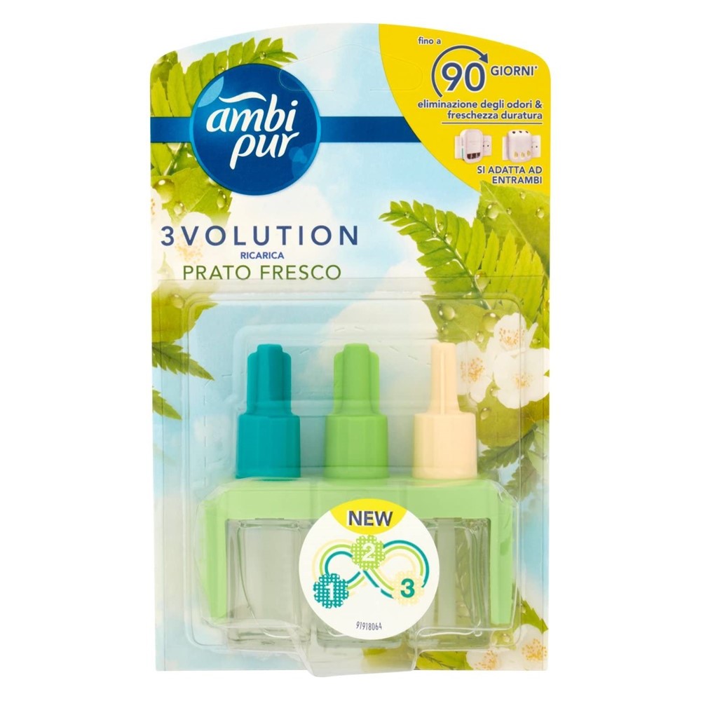 Ambi Pur - Luchtverfrisser - Navulling - 3 Volution - Fresh Meadow - 20ml