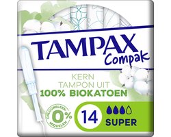 Tampax Cotton Protection Compak Super Tampons - Tampons met Inbrenghuls - 14 stuks
