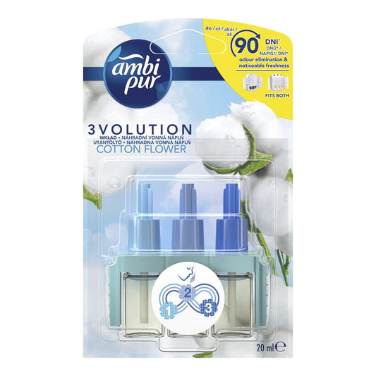Ambi Pur - Luchtverfrisser - Starterset - 3 Volution - Cotton Flower - 20ml
