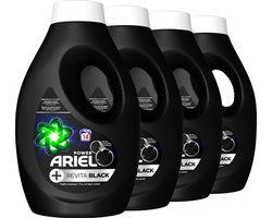 Ariel Vloeibaar Wasmiddel + Revitablack Zwart - 4x14 Wasbeurten - Voordeelverpakking