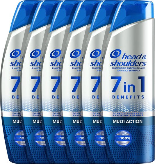 Head & Shoulders 7in1  Krachtige Anti-Roos Shampoo - Voor Mannen - Voordeelverpakking - 6 x 225 ml