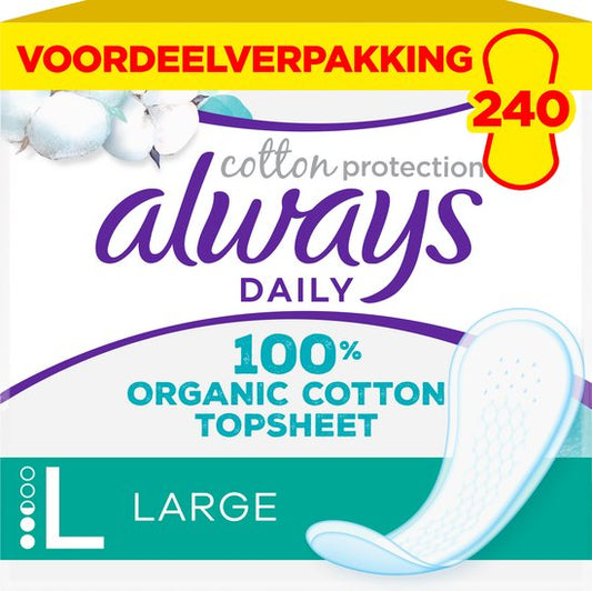 Always Dailies Cotton Protection Large Inlegkruisjes - 10 x 24 stuks