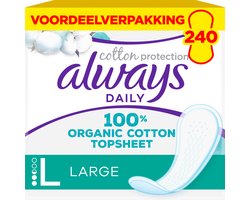 Always Dailies Cotton Protection Large Inlegkruisjes - 10 x 24 stuks