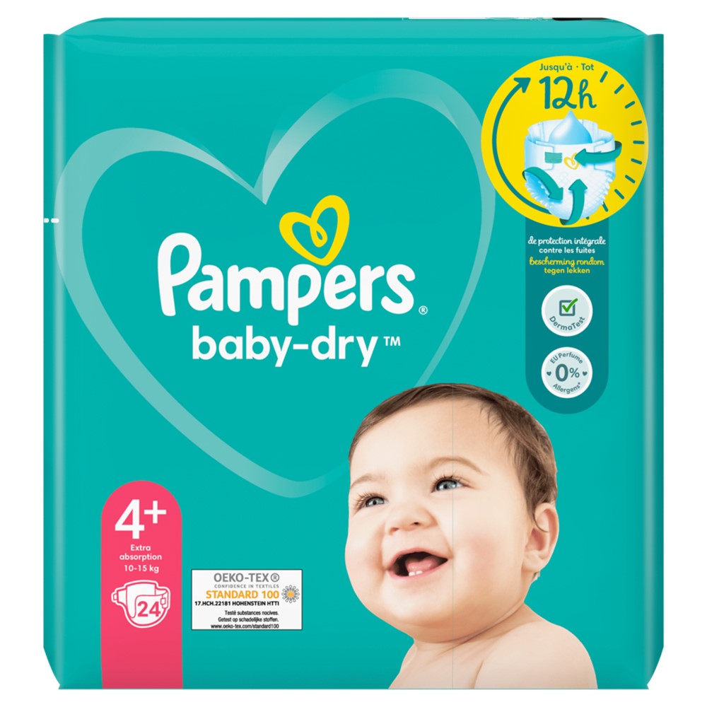 Pampers - Luiers - Size 4+ - 10-15 kg - 24 Stuks