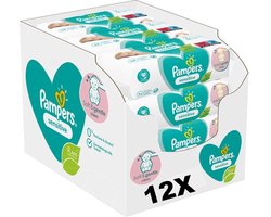 Pampers Sensitive Billendoekjes 0% plastic - 624 Babydoekjes