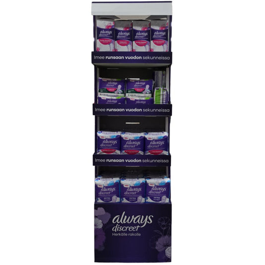 Always - Display - Inlegkruisjes - Discreet - 4 Assortimenten - 54 Stuks