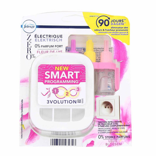 Febreze - Elektrisch Luchtverfrisser - Starterset - 3 Volution - Plug - Lily Blossom - 20ml