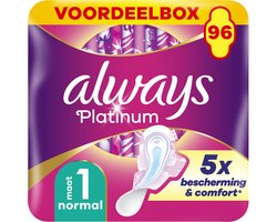 Always Platinum Normal - Maat 1 - Maandverband Met Vleugels - 96 stuks