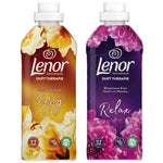 Lenor - Display - Wasverzachter - Vloeibaar - Enjoy & Relax - 2 Assortimenten - 12 x 32Wb/800ml