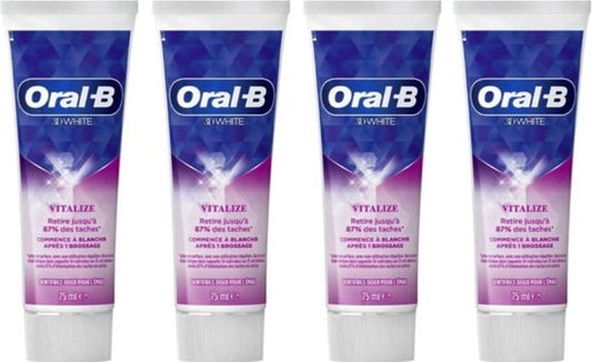 Oral B - Tandpasta - 3D White - Vitalize - 75ml x 4