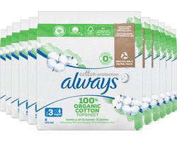 Always Cotton Protection - Night - Maandverband Met Vleugels - Voordeelverpakking 12 x 8 stuks