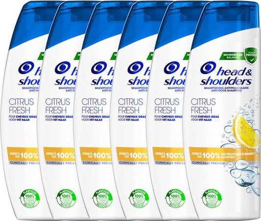 Head & Shoulders Citrus Fresh - Anti-roos Shampoo - Tot 100% Roosvrij - Voordeelverpakking 6 x 285 ml