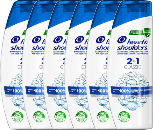 Head & Shoulders Classic 2in1 - Anti-roos Shampoo & Conditioner - Tot 100% Roosvrij - Voordeelverpakking 6 x 270 ml