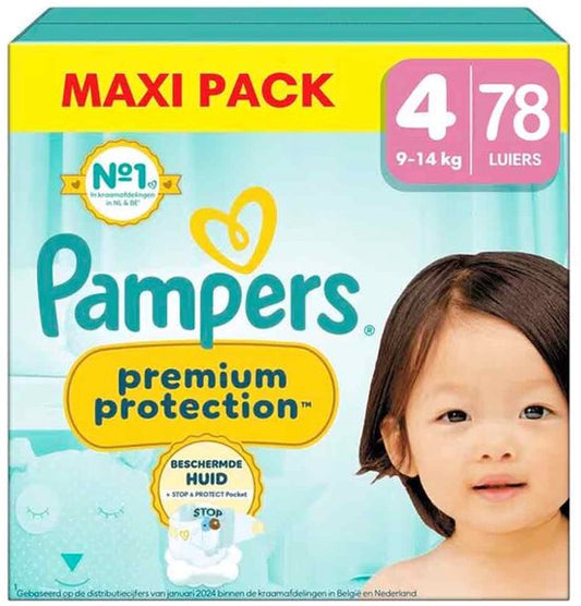 Pampers - Premium Protection - Maat 4 - Megapack - 78 luiers - 9/14 KG