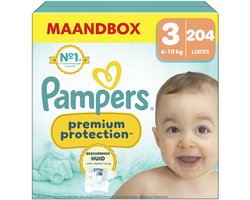 Pampers Premium Protection Maat 3, Luiers X204, 6kg-10kg