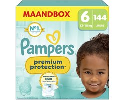 Pampers Premium Protection Maat 6, 144 Luiers, 13kg-18kg