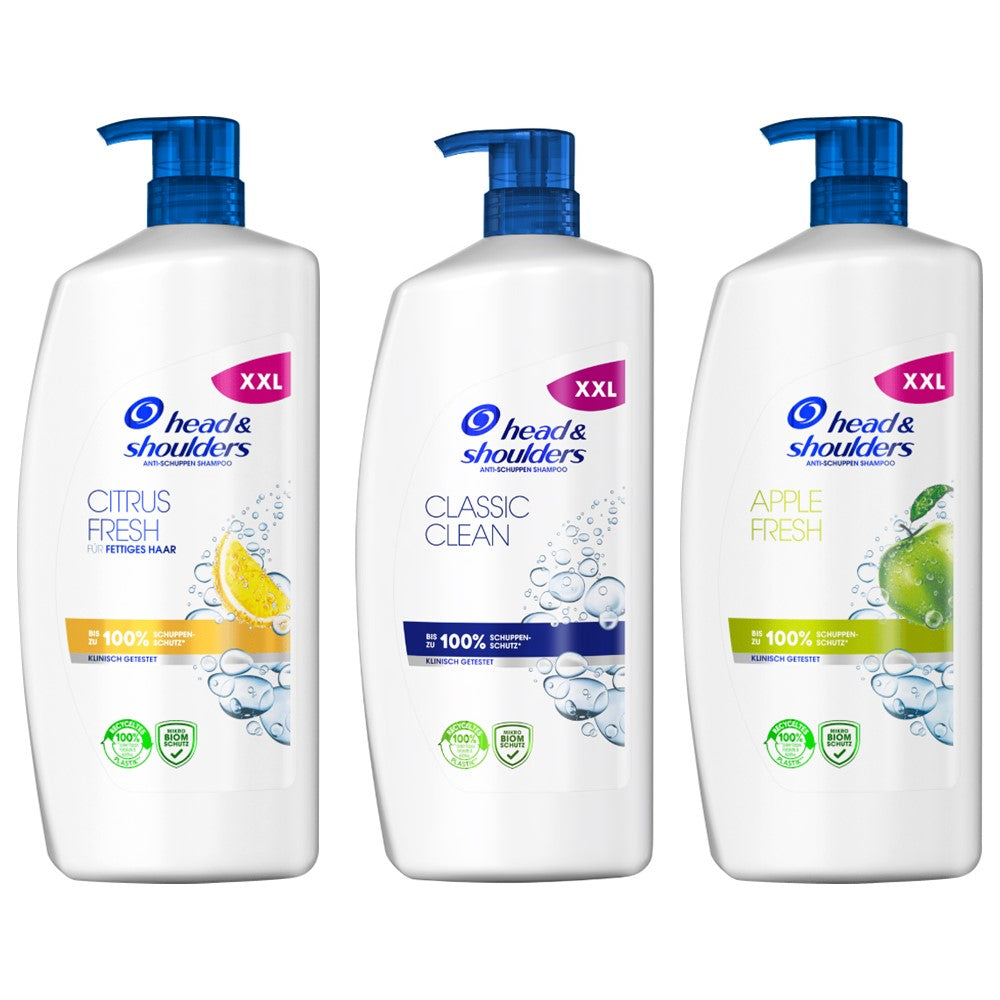 Head & Shoulders - Display - Shampoo - 3 Assortimenten - Pump - 900ml - 10 Stuks