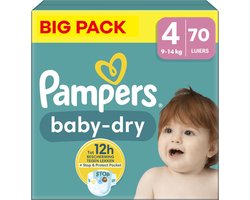 Pampers - Baby Dry - Maat 4 - Big Pack - 70 stuks - 9/14 KG