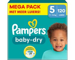 Pampers - Baby Dry - Maat 5 - Mega Pack - 120 stuks - 11/16 KG