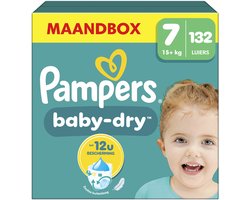 Pampers Baby-Dry Maat 7, 132 Luiers, 15kg+