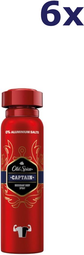 6x Old Spice Deospray 150ml Captain