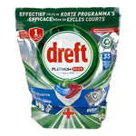 Dreft Platinum Plus - Vaatwas - Capsule - Allin1 - Deep Clean - 33Wb/512g