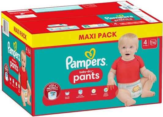 Pampers - Baby-Dry Pants - Luierbroekjes - Maat 4 (9-15 kg) - Extra Droog - 90 Luiers