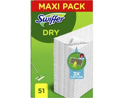 Swiffer Vloerreiniger Droge Vloerdoekjes - Vangt En Houdt Stof Vast - 51 Navullingen