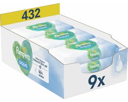 Pampers Billendoekjes Harmonie Aqua - 9x48 = 432 stuks
