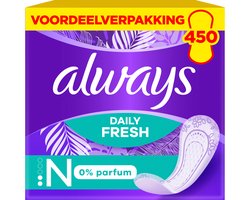 Always Daily Fresh Normal Inlegkruisjes - 0% Parfum - 15 x 30 Stuks