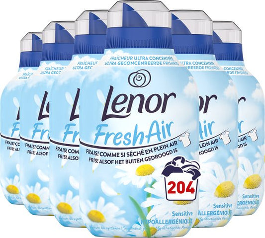 Lenor Fresh Air Sensitive - Wasverzachter - 6 x 34 Wasbeurten Voordeelverpakking