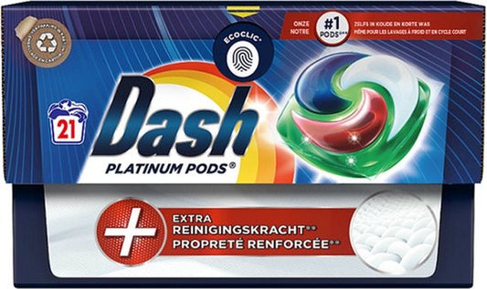 Dash Platinum - Wasmiddel Capsules - Witte en Gekleurde Was - 21 Wasbeurten