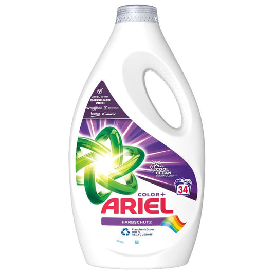 Ariel - Wasmiddel - Vloeibaar - Cool Clean - Color+ - 34Wb/1700ml