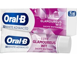 Oral-B Tandpasta 3DWhite Advanced Luxe Glamorous White - 12 x 75 ml - Voordeelverpakking