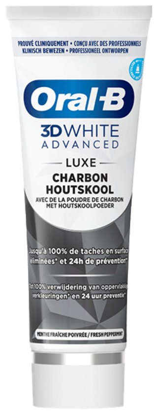 ORAL-B 3D WHITE WHITENING THERAPY CHARCOAL 75ML