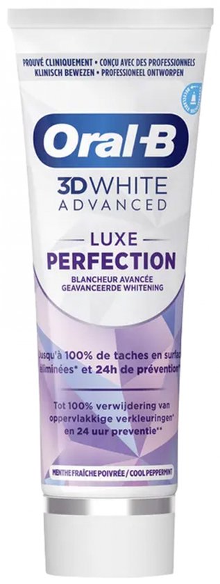 Oral B - Tandpasta - 3D White Advanced - Luxe Perfection - 75ml