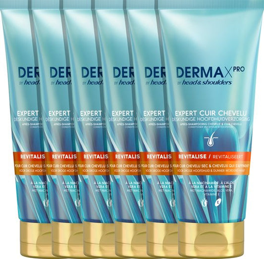DERMAxPRO by Head & Shoulders - Revitaliseert - Anti-roos Conditioner - Versterkt de Haarvezels - Voordeelverpakking 6 x 200ml